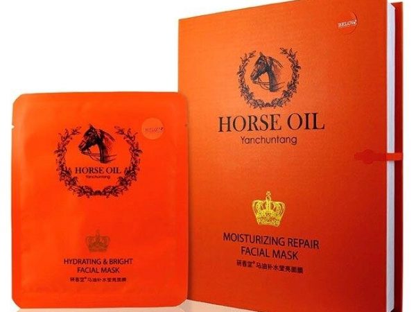 Тканевая маска для лица с Лошадиным Жиром Belov Horse Oil, увлажнение и сияние кожи,10 шт. x 38 гр., Таиланд