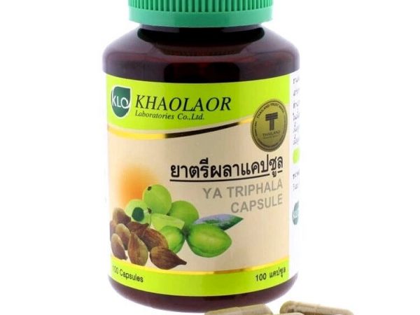 Трифала капсулы для детоксикации организма Khaolaor Ya Triphala Capsule 100 капсул, Таиланд