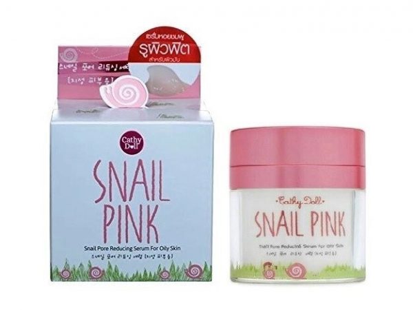 Улиточный крем-сыворотка для контроля жирности и минимизации пор Cathy Doll Snail Pink, 50 мл., Таиланд