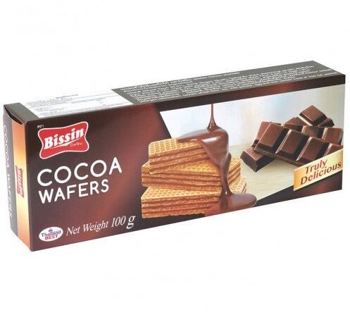 Вафли со вкусом какао от Bissin 100 гр / Bissin  Wafers Cocoa  100 g, Таиланд