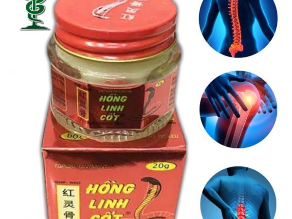 Вьетнамский белый бальзам Hong Linh Cot с Ядом кобры и ментолом, 20г.