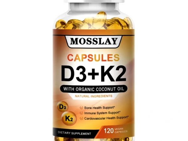 Витамин D3 + K2 Mosslay Capsules с органическим Кокосовым маслом. США 120