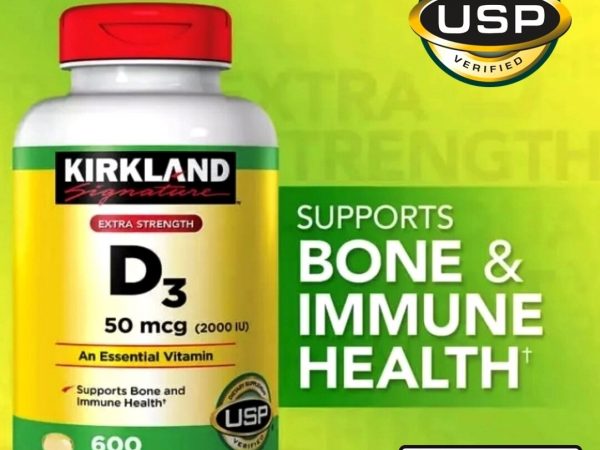 Витамин D3 Kirkland Signature Vitamin D3 50 mcg (2000 IU), 600 капсул США