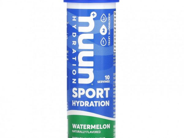 Nuun, Hydration, Sport, добавка с электролитами, арбуз, 10 таблеток