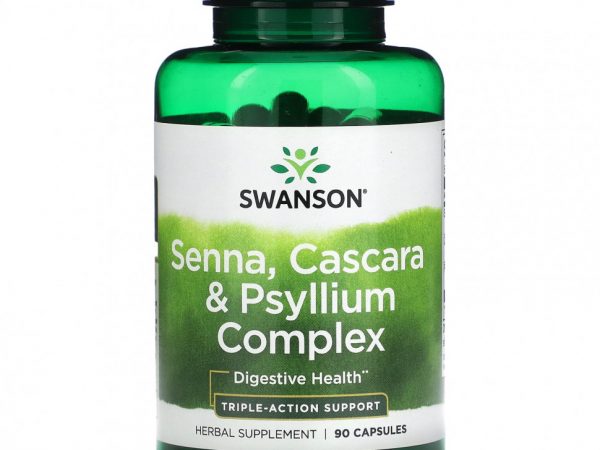 Swanson, Комплекс из сенны, какары и физлиума, 90 капсул