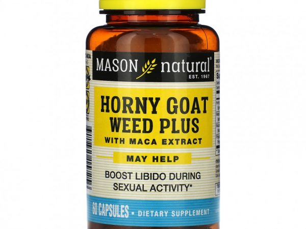 Mason Natural, Экстракт горянки крупноцветковой, с экстрактом маки, 60 капсул