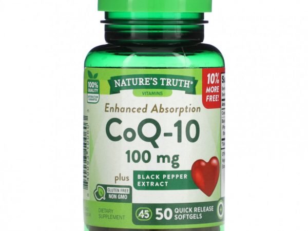 Nature's Truth, CoQ-10, Enhanced Absorption, 100 mg, 50 Quick Release Softgels