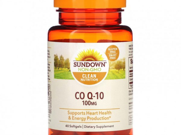 Sundown Naturals, Co Q-10, 100 мг, 40 мягких таблеток