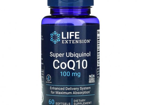 Life Extension, Super Ubiquinol CoQ10 with Enhanced Mitochondrial Support, 100 мг, 60 мягких желатиновых капсул