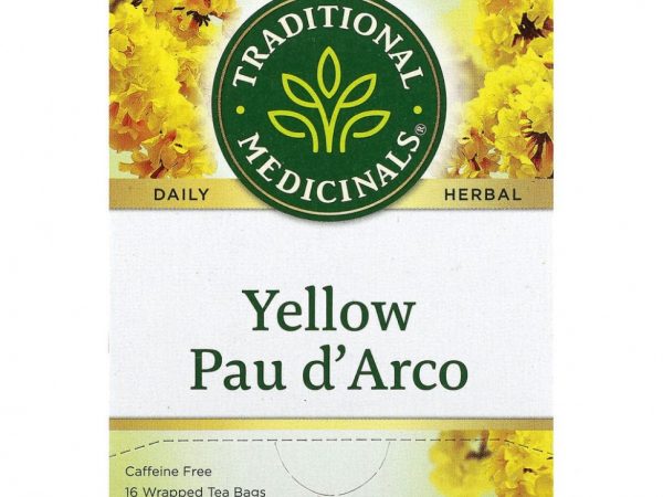 Traditional Medicinals, Yellow Pau d 'Arco, без кофеина, 16 чайных пакетиков, 24 г (0,85 унции)