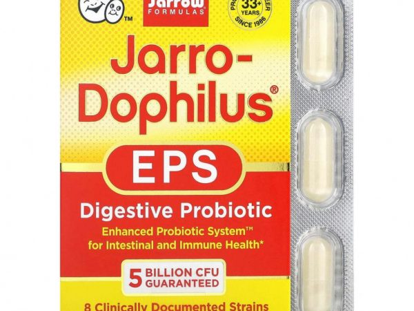 Jarrow Formulas, Jarro-Dophilus EPS, пищеварительный пробиотик, 5 миллиардов, 60 растительных капсул Enteroguard