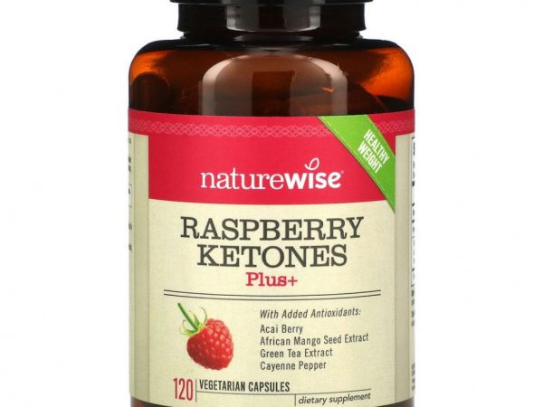 NatureWise, Кетоны клубники Плюс, 120 вегетарианских капсул