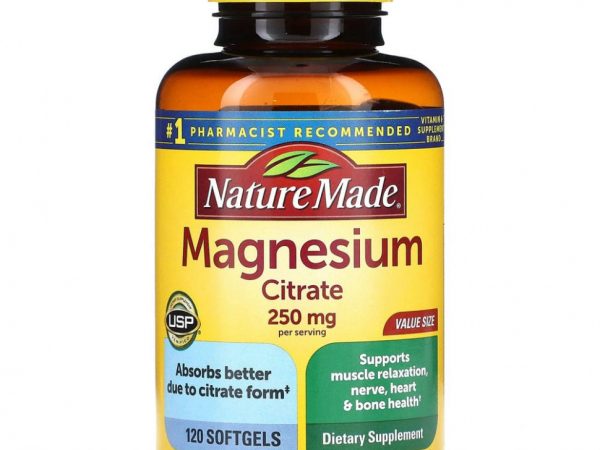 Nature Made, цитрат магния, 120 капсул