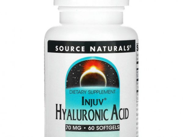 Source Naturals, Injuv, гиалуроновая кислота, 70 мг, 60 мягких таблеток