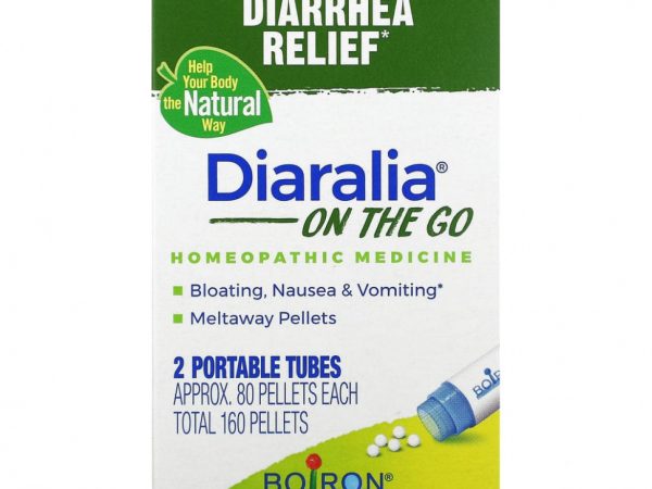 Boiron, Diaralia On The Go, 2 переносных тубуса, прибл. 80 гранул каждая
