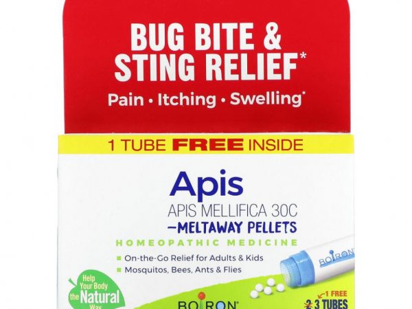 Boiron, Гранулы Apis Meltaway, 3 тюбика, 80 гранул в каждом