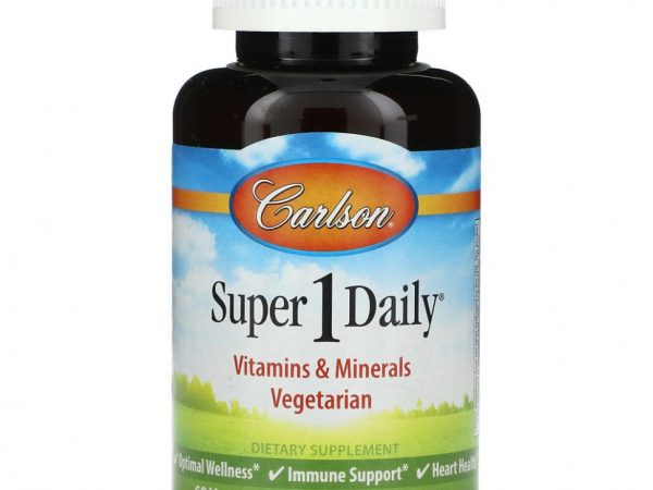 Carlson, Super 1 Daily, 60 вегетарианских таблеток