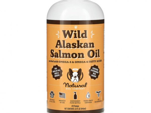 Natural Dog Company, Жир дикого аляскинского лосося, для собак, для всех возрастов, 946 мл (32 жидк. Унции)