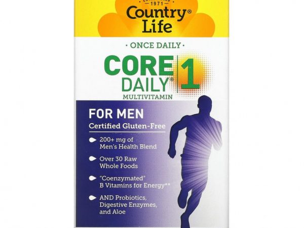 Country Life, Мультивитамины Core Daily-1, для мужчин, 60 таблеток