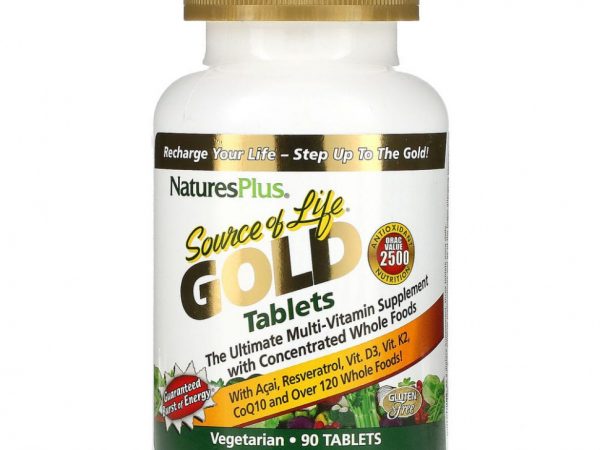 NaturesPlus, Source of Life Gold, The Ultimate Multi-Vitamin Supplement, 90 таблеток