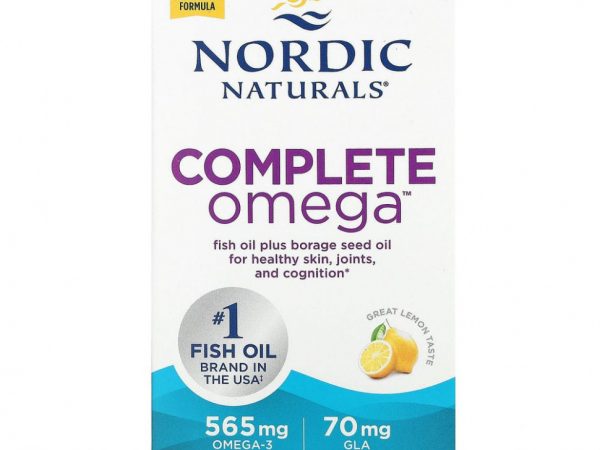 Nordic Naturals, Complete Omega, лимон, 60 мягких таблеток