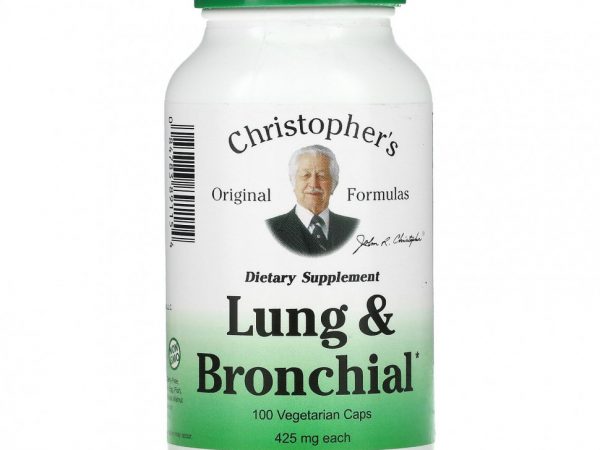 Christopher's Original Formulas, Легкие и бронхиальные, 425 мг, 100 вегетарианских капсул