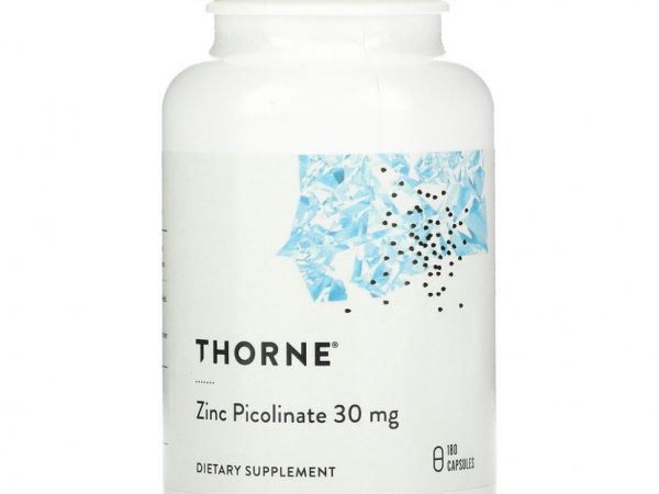 Thorne Research, пиколинат цинка, 30 мг, 180 капсул
