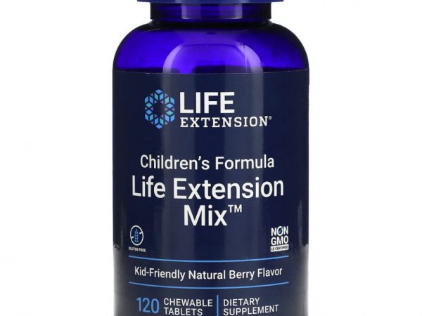 Life Extension, Life Extension Mix, детская добавка, с натуральным ягодным вкусом, 120 жевательных таблеток