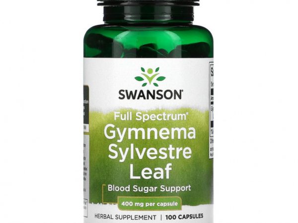 Swanson, Gymnema Sylvestre Leaf, полный спектр действия, 400 мг, 100 капсул