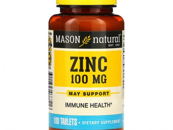 Mason Natural, Цинк, 100 мг, 100 таблеток