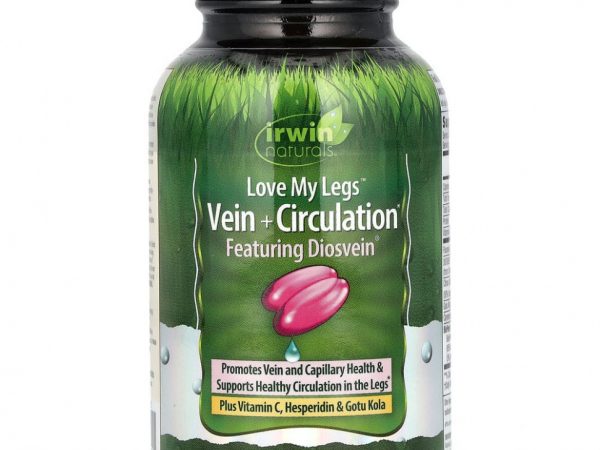 Irwin Naturals, Love My Legs, для здоровья вен и нормального кровообращения, 60 мягких гелевых капсул