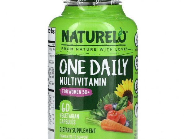 NATURELO, мультивитамины ежедневного применения для женщин старше 50 лет, 60 вегетарианских капсул