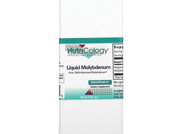 Nutricology, молибден в жидкой форме, 30 мл (1 жидк. унция)