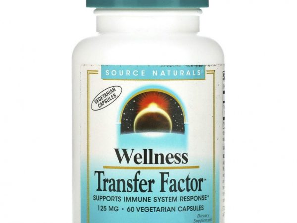 Source Naturals, Wellness Transfer Factor, 125 мг, 60 вегетарианских капсул