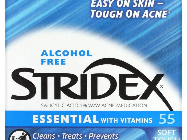 Stridex, Single-Step Acne Control, не содержащие спирта , 55 мягких салфеток, 4.21 в каждой