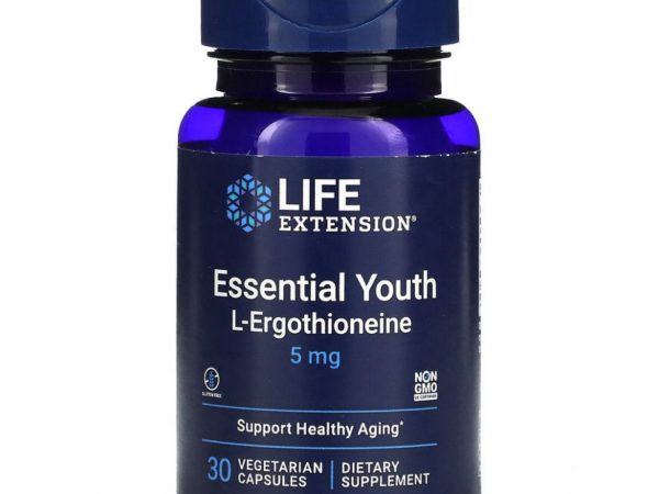 Life Extension, Essential Youth L-эрготионеин, 5 мг, 30 вегетарианских капсул