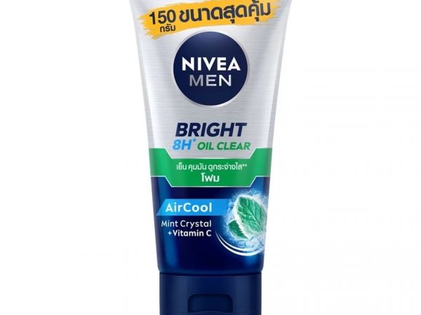 Nivea Men Bright Oil Clear Face Foam 150 G. โฟมล้างหน้า ผิวมัน รูขุมขนกว้าง