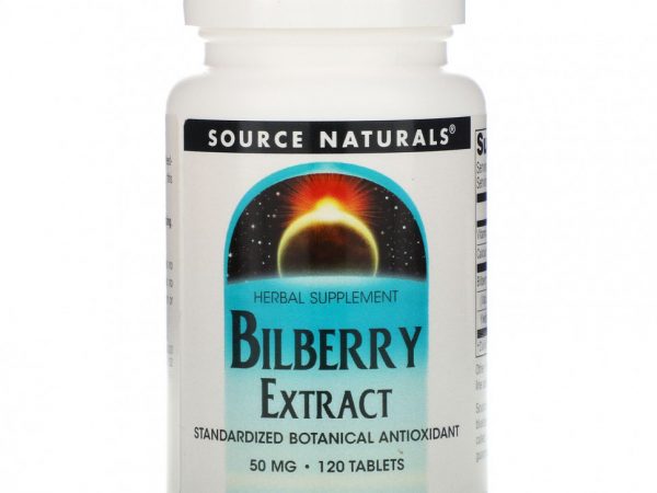 Source Naturals, экстракт черники, 50 мг, 120 таблеток