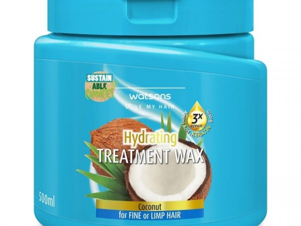 Watsons Treatment Wax Coconut for Fine or Limp Hair 500ml.