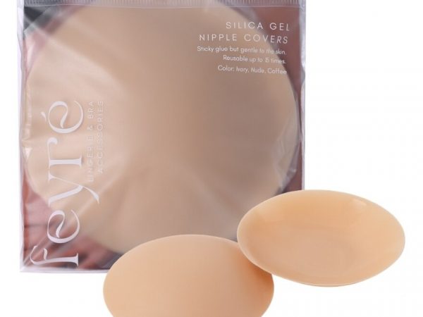 Feyre Silica Gel Adhesive Nipple Covers 10cm Nude