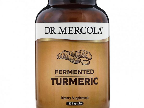 Dr. Mercola, Ферментированная куркума, 180 капсул