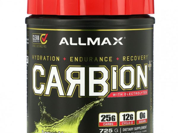 ALLMAX Nutrition, CARBion + с электролитами, лимон и лайм, 725 г (30,7 унции)
