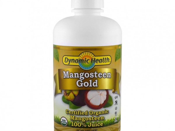 Dynamic Health Laboratories, Mangosteen Gold, сертифицированный органический 100% сок мангостана, 946 мл (32 жидк. унции)