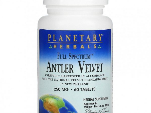 Planetary Herbals, Full Spectrum, панты оленя, 250 мг, 60 таблеток