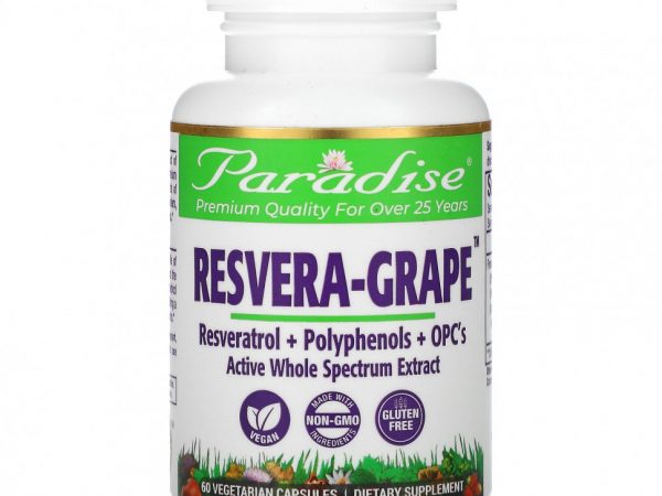 Paradise Herbs, MedVita, ResveraGrape, 60 Vegetarian Capsules