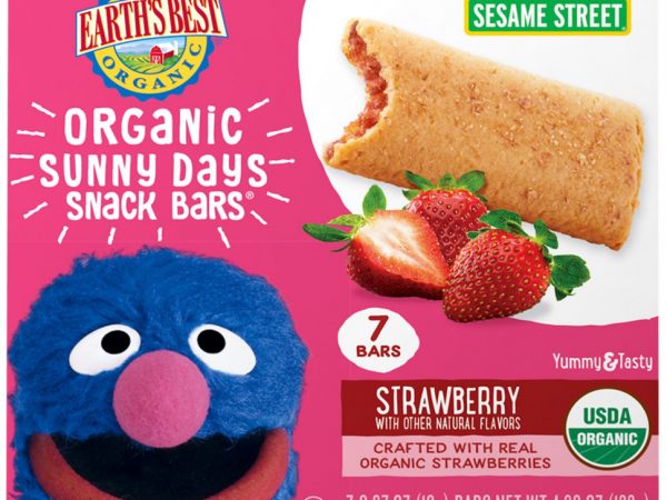 Earth's Best, Органические батончики Sunny Days, со вкусом клубники, 8 батончиков, 19 г (0,67 унции)