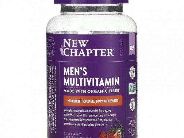 New Chapter, Мультивитамины для мужчин, со вкусом ягод и цитрусовых, 75 жевательных таблеток