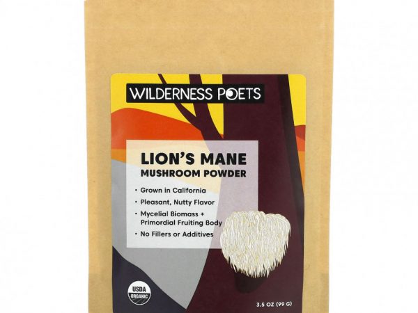 Wilderness Poets, Порошок из грибов львиной гривы, 99 г (3,5 унции)