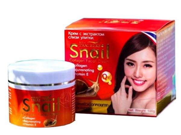 Крем для лица омолаживающий с муцином улитки Royal Thai Herb Snail Cream, 100 мл. Таиланд