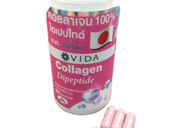 Vida Collagen Dipeptide C – высокоусвояемый коллаген с витамином C для красоты кожи, волос и здоровья суставов. Таиланд